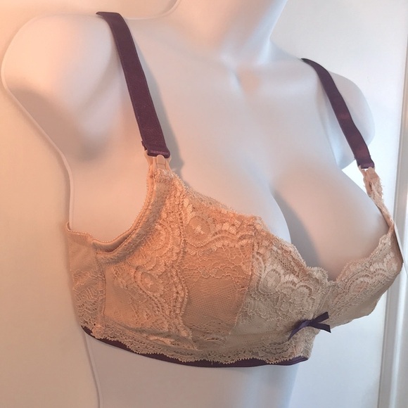 NWT Lolofly Maternity Soft All Over Lace Nursing Bra Size 34D - Picture 6 of 15